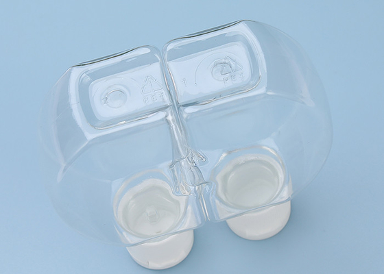 OEM Double Clamshell ขวดพลาสติกพร้อมฝาเกลียวรีไซเคิลได้ 120ml