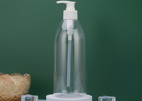 550ml Lock Down Pump ขวดแชมพูพลาสติก PET สีเหลืองอำพัน 72 * 176mm