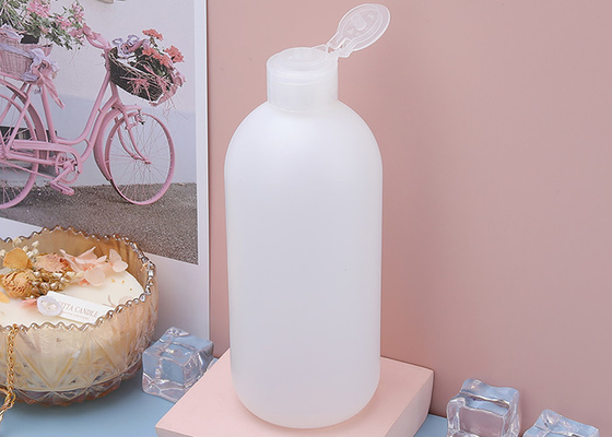 BPA Latex ฟรีขวดพลาสติก PE แบบเกลียวพร้อมฝาพลิก 70*167mm