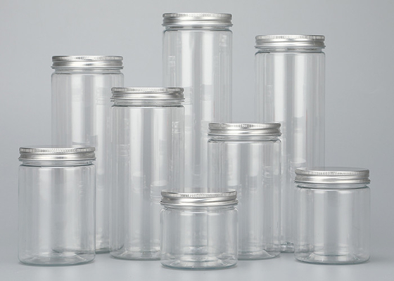ขวดพลาสติกขนาด 65 มม. ใส PET ปากกว้าง Jars ODM
