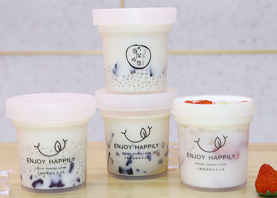 ขวดชานม 500 มล. ขวดน้ำผลไม้พลาสติก 16 ออนซ์พร้อมฝา