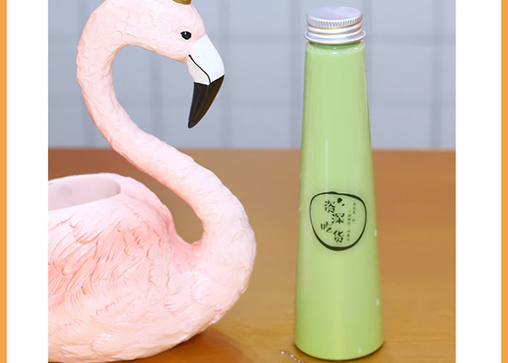 ฝาเกลียวอลูมิเนียมขวดชานมขวดน้ำผลไม้พลาสติก 200ml พร้อมฝาปิด