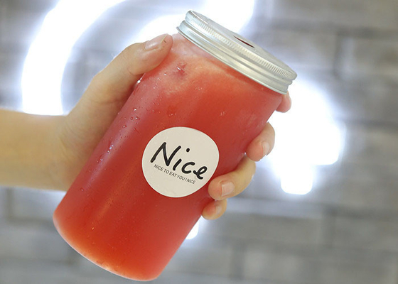 ขวดน้ำผลไม้พลาสติกแบบใช้ซ้ำได้สำหรับชานม 350ML 500ML