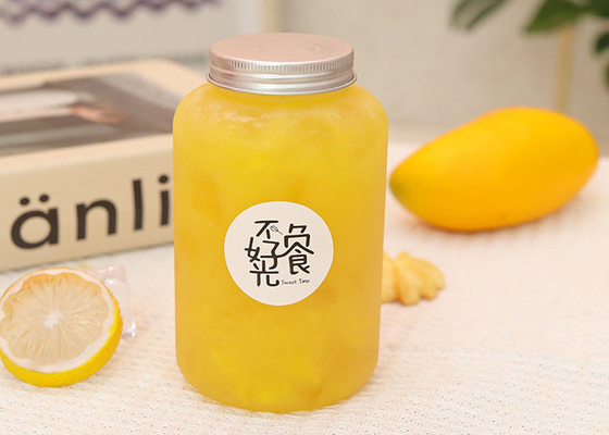 ขวดน้ำผลไม้พลาสติกแบบใช้ซ้ำได้สำหรับชานม 350ML 500ML