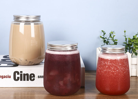 350ml 500ml 650ml ขวดชานมพร้อมฝาปิด