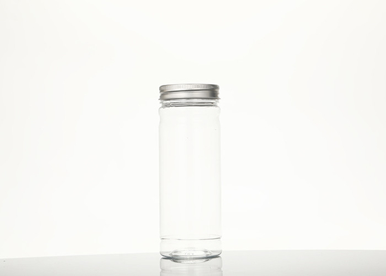 ขวดพลาสติก PET ทรงกลมปากกว้างพร้อมฝาเกลียวด้านบน 295ML 380ML
