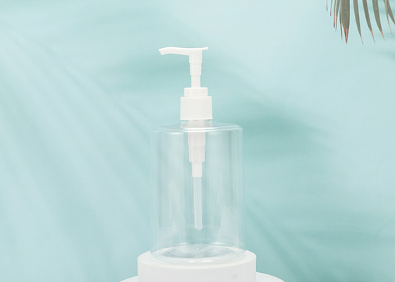 เครื่องสำอาง PET เปล่า 500ml ขวดปั๊ม 16oz พลาสติกมันเงาทรงกระบอก