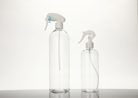 PET Squeeze ขวดสเปรย์ทริกเกอร์พลาสติกใสสีขาว 500ml 1000ml