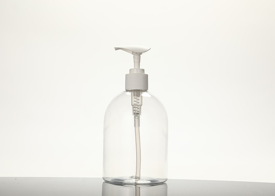 ขาวว่าง 50ml สเปรย์พลาสติกบอสตันกลมปั๊มเครื่องสําอาง Pet กระป๋องสําหรับบรรจุเครื่องสําอาง