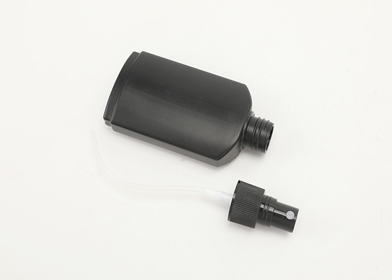 Pet Square Flat Spray Fine Mist Bottles 120ml สีดำสำหรับเจลทำความสะอาดมือน้ำหอม