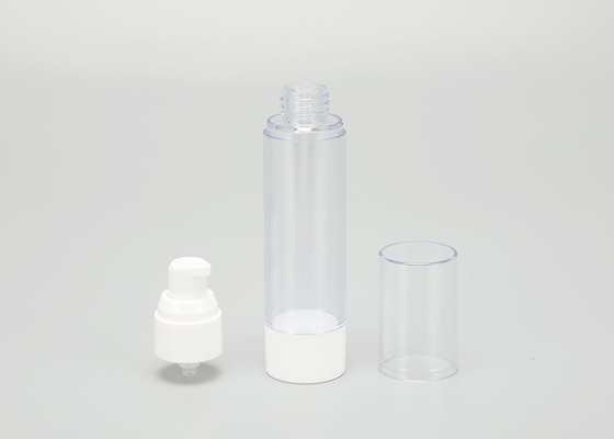 15ml 30ml 50ml ขวดปั๊มพลาสติกสีขาวรีฟิล forlotion