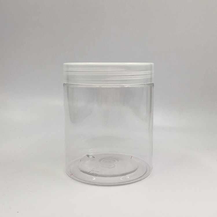 100 ml 8oz 500ml 1000ml กระป๋องเก็บพลาสติกใสสําหรับสัตว์เลี้ยง กระป๋องครีมเครื่องสําอางประเภทอาหารที่มีฝาปิด