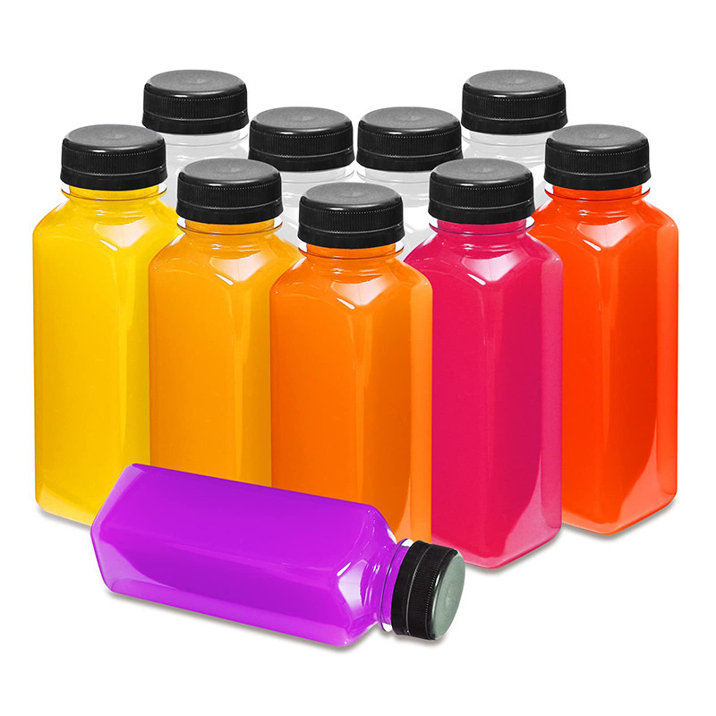 กระป๋องน้ําชานมพลาสติกทรงสี่เหลี่ยมกลม มีมือใส 120ml 250ml 350ml 500ml ความจุ