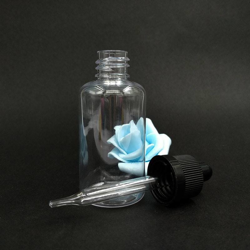 กระป๋องน้ําตกกระจกเรียบสําหรับของเหลว - หมวกกระจกหลายขนาด 10ml-120ml