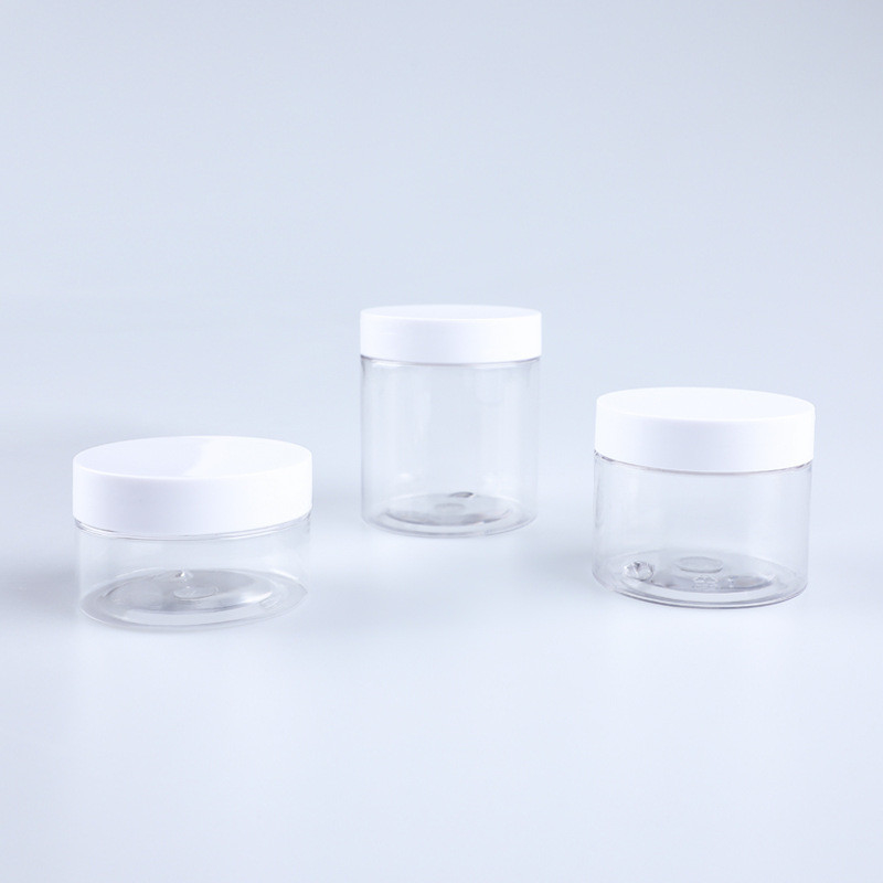 ขายปลีก 8oz 100ML 200ML 250ML 500ML Custom Empty Wide Mouth พลาสติกเพลสติกเพลสติกกระป๋องน้ํามัน