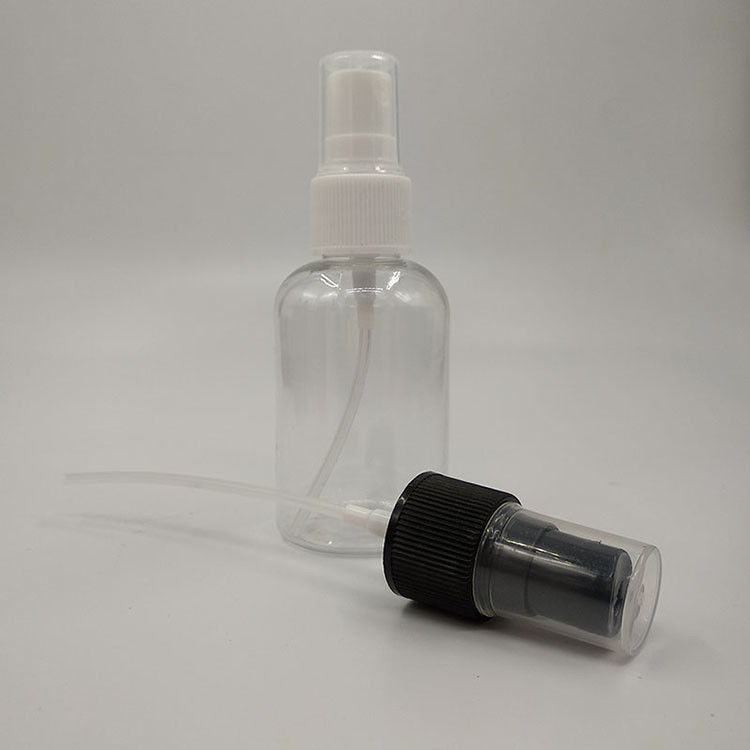 กระป๋องสเปรย์พลาสติก PET ใส สําหรับพื้นผิวเรียบ ความจุ 10ml 15ml 30ml 50ml 60m 70ml 100ml 200ml 500ml