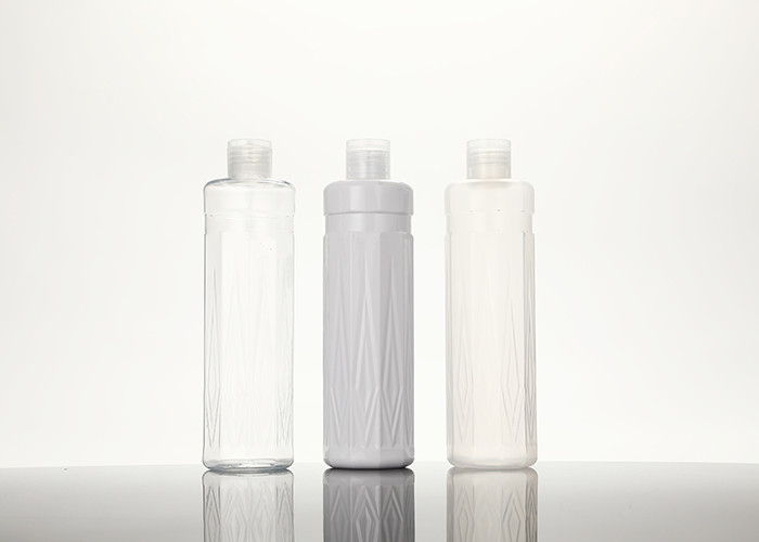Flip Top Cap 300ml ขวด PET พร้อมสกรูด้านบนสำหรับแชมพูเครื่องสำอางโลชั่น